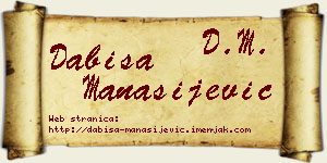 Dabiša Manasijević vizit kartica
